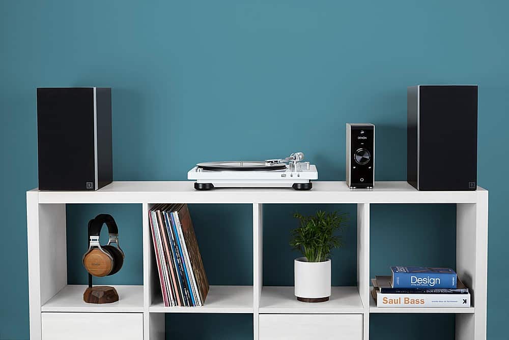 Denon - Semi-Automatic Analog Turntable - White