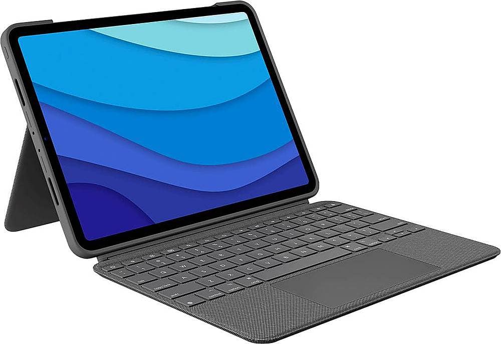 Logitech - Combo Touch iPad Pro Keyboard Folio for Apple iPad Pro 11" (1st, 2nd, 3rd & 4th Gen) with Detachable Backlit Keyboard - Oxford Gray