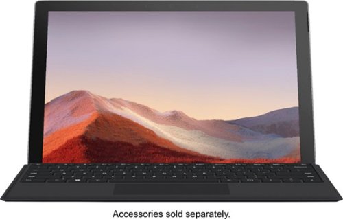 Microsoft - Geek Squad Certified Refurbished Surface Pro 7 - 12.3" Touch Screen - 128GB SSD with Black Type Cover - Platinum