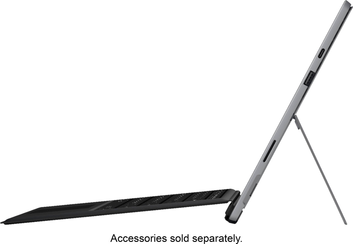 Microsoft - Geek Squad Certified Refurbished Surface Pro 7 - 12.3" Touch Screen - 128GB SSD with Black Type Cover - Platinum