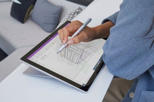 Microsoft - Geek Squad Certified Refurbished Surface Pro 7 - 12.3" Touch Screen - 128GB SSD with Black Type Cover - Platinum