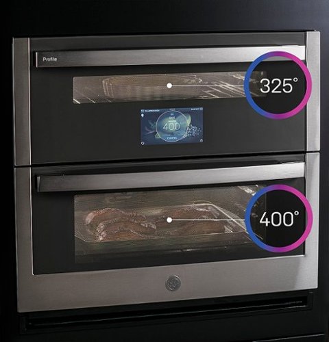 GE Profile - 30" Built-In Double Electric Convection Wall Oven with WiFi - Stainless Steel