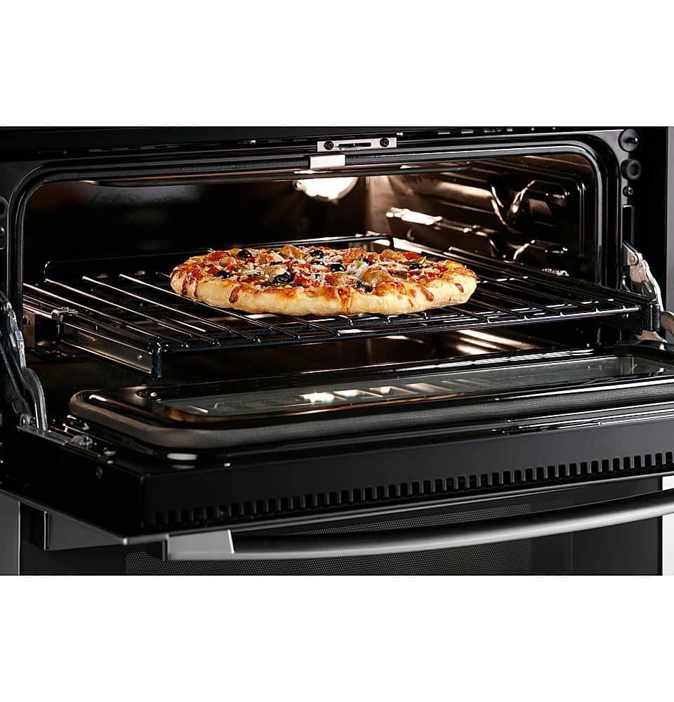 GE Profile - 30" Built-In Double Electric Convection Wall Oven with WiFi - Stainless Steel