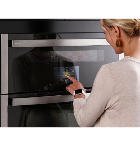 GE Profile - 30" Built-In Double Electric Convection Wall Oven with WiFi - Stainless Steel