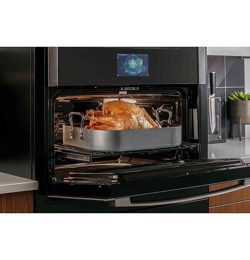 GE Profile - 30" Built-In Double Electric Convection Wall Oven with WiFi - Stainless Steel