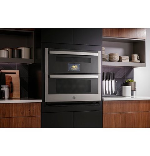 GE Profile - 30" Built-In Double Electric Convection Wall Oven with WiFi - Stainless Steel