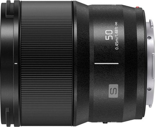 Panasonic - LUMIX S Series Camera Lens, 50mm F1.8 L-Mount Lens for Mirrorless Full Frame Digital Cameras, S-S50 - Black