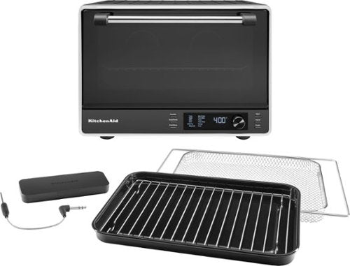 KitchenAid - Dual Convection Countertop Oven with Air Fry and Temperature Probe, 120 VAC - Black Matte