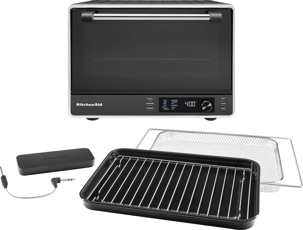 KitchenAid - Dual Convection Countertop Oven with Air Fry and Temperature Probe, 120 VAC - Black Matte