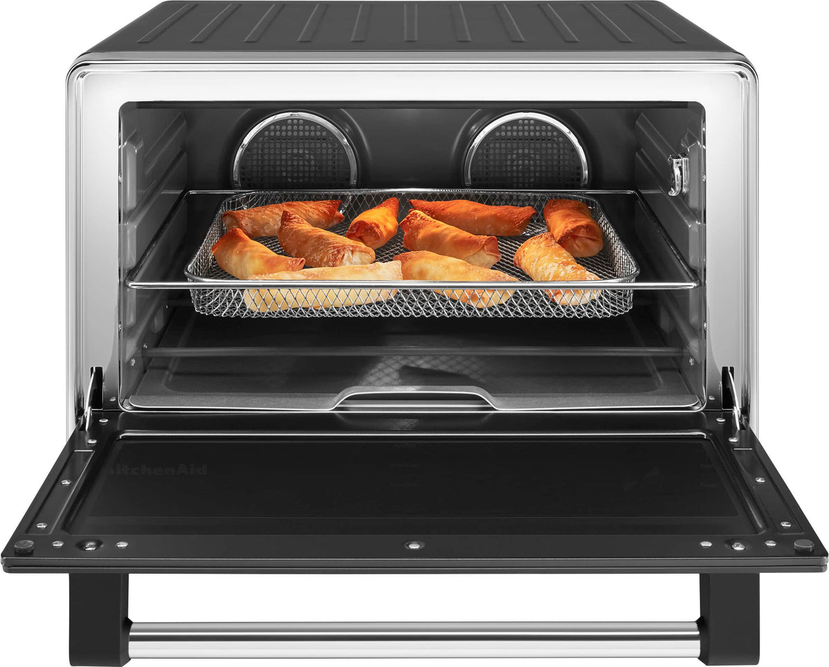 KitchenAid - Dual Convection Countertop Oven with Air Fry and Temperature Probe, 120 VAC - Black Matte