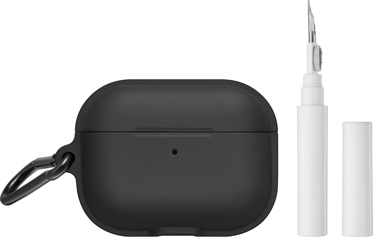 Insignia™ - Silicone Case for Apple AirPods Pro 3 with 3-in-1 Cleaning Tool - Black