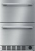 Thermador - 4.3 Cu. Ft. Built-in Double Drawer Compact Under-Counter Refrigerator/Freezer with Masterpiece Series Handle - Stainless Steel