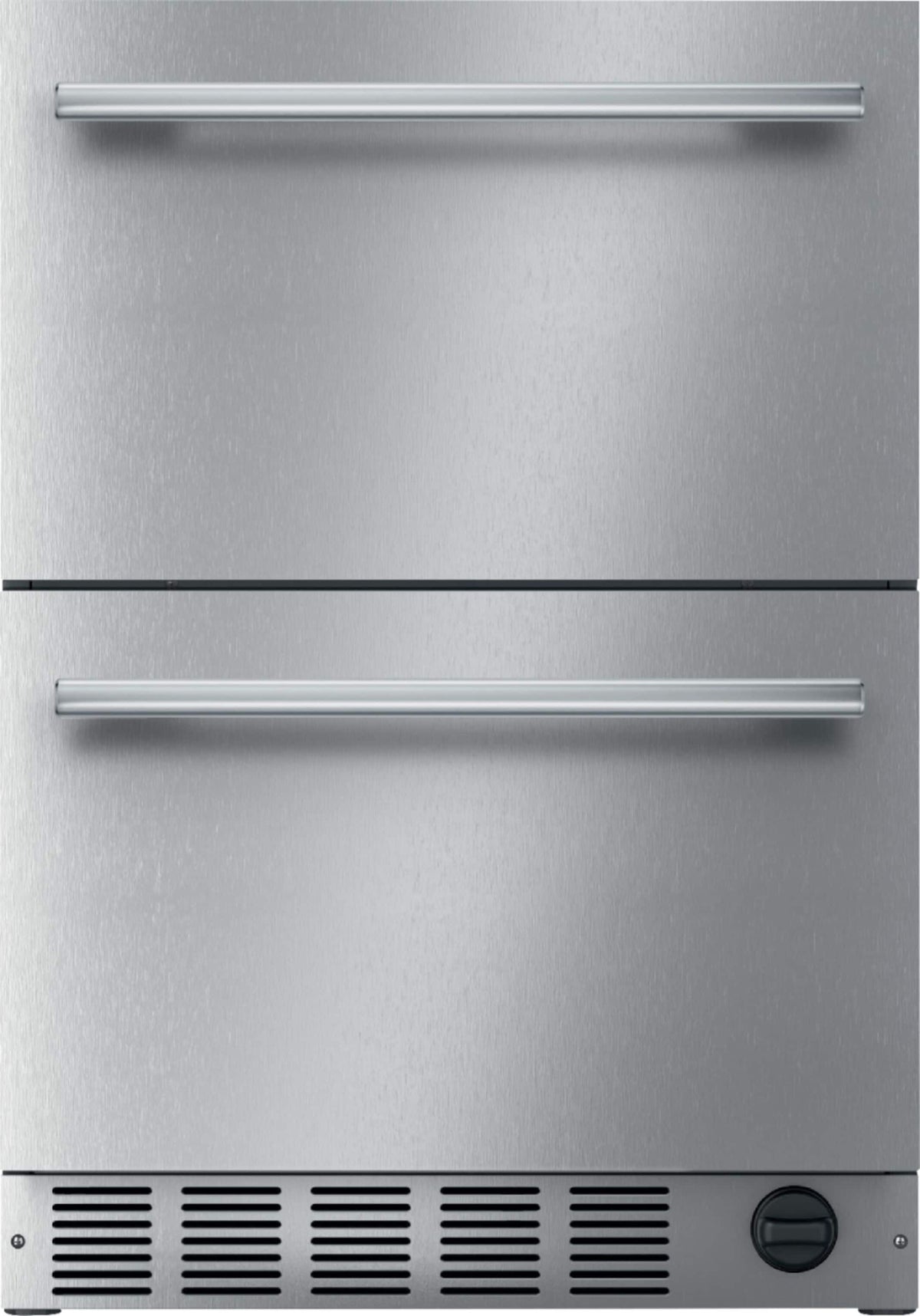 Thermador - 4.3 Cu. Ft. Built-in Double Drawer Compact Under-Counter Refrigerator/Freezer with Masterpiece Series Handle - Stainless Steel