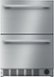 Thermador - 4.3 Cu. Ft. Built-in Double Drawer Compact Under-Counter Refrigerator/Freezer with Masterpiece Series Handle - Stainless Steel
