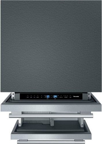 Thermador - 4.3 Cu. Ft. Built-in Double Drawer Compact Under-Counter Refrigerator/Freezer with Masterpiece Series Handle - Stainless Steel