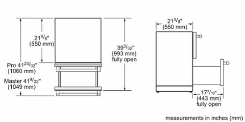 Thermador - 4.3 Cu. Ft. Built-in Double Drawer Compact Under-Counter Refrigerator/Freezer with Masterpiece Series Handle - Stainless Steel