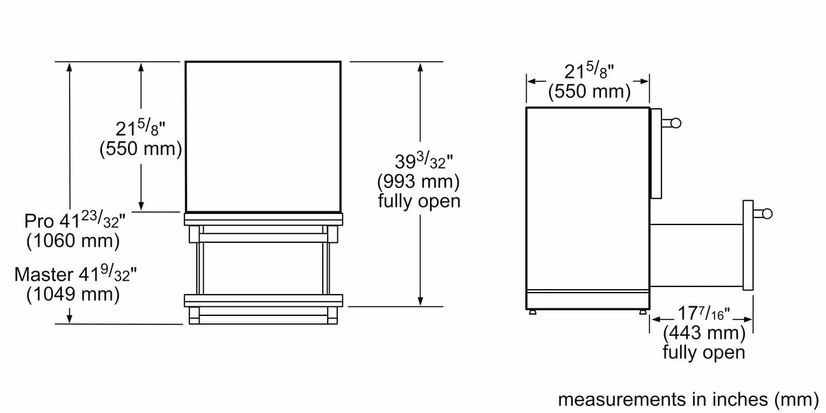 Thermador - 4.3 Cu. Ft. Built-in Double Drawer Compact Under-Counter Refrigerator/Freezer with Masterpiece Series Handle - Stainless Steel