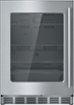 Thermador - 4.9 Cu. Ft. Built-in Compact Glass Door Under-Counter Refrigerator with Masterpiece Series Handle, Left Hinged - Stainless Steel