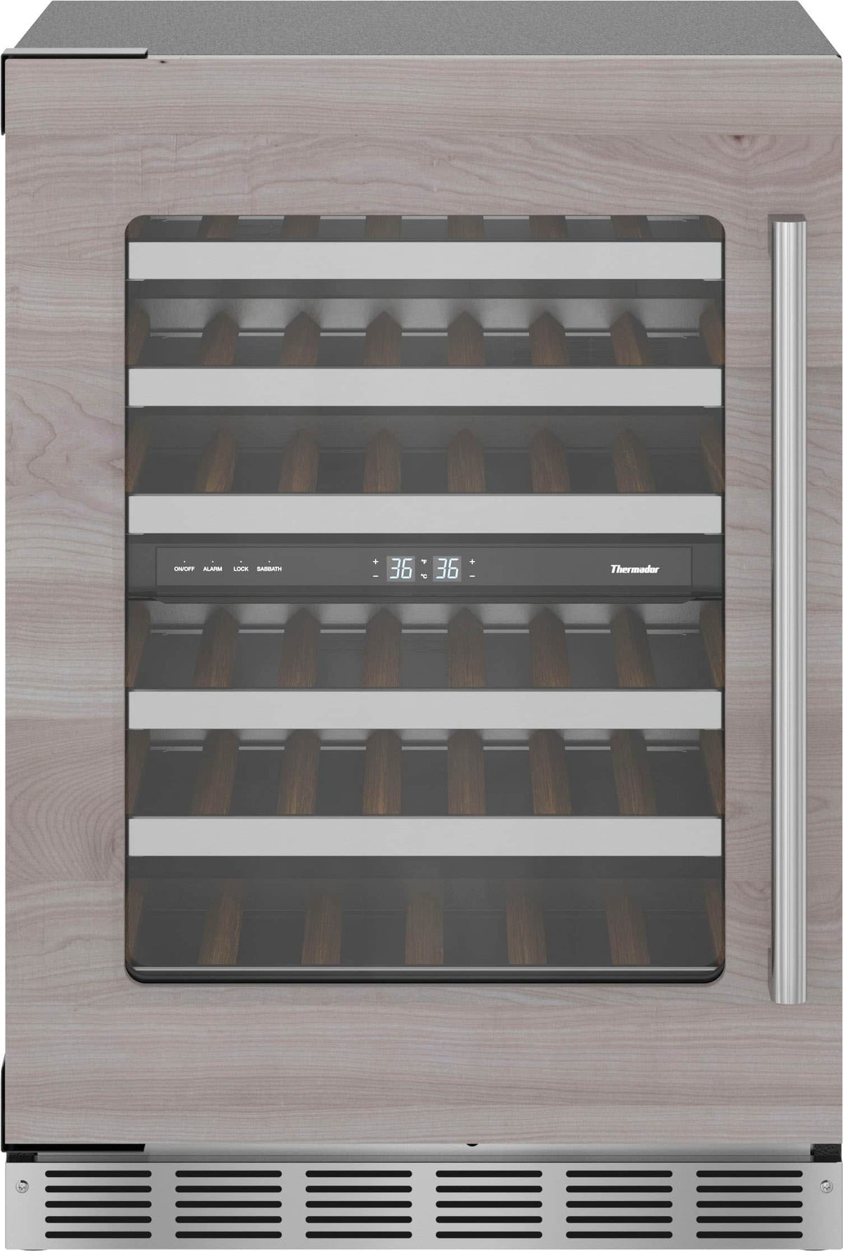Thermador - Freedom Collection 41-Bottle Built-In Wine Refrigerator, Left Hinged - Custom Panel Ready