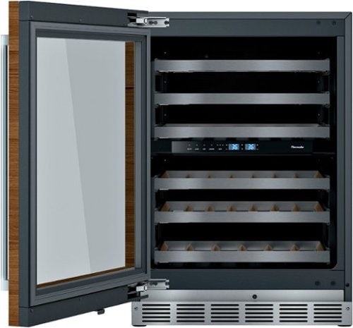 Thermador - Freedom Collection 41-Bottle Built-In Wine Refrigerator, Left Hinged - Custom Panel Ready