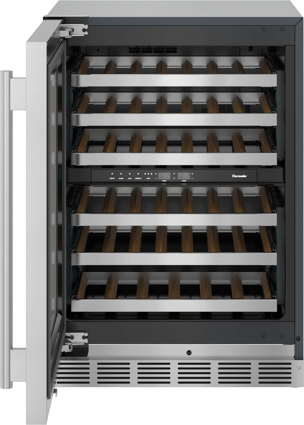 Thermador - Masterpiece Series 41-Bottle Built-In Wine Refrigerator - Stainless Steel