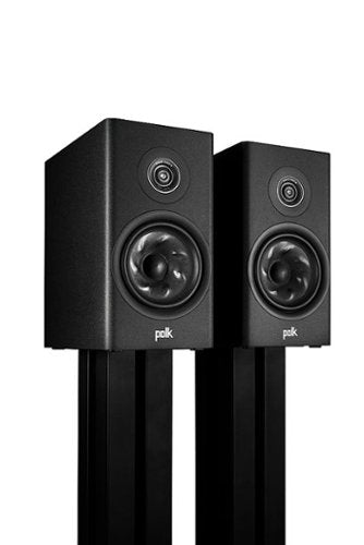 Polk Audio - Polk Reserve R200 Bookshelf Speaker, 1" Pinnacle Ring Tweeter & 6.5" Turbine Cone Woofer (Pair) - Black