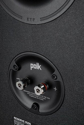 Polk Audio - Polk Reserve R200 Bookshelf Speaker, 1" Pinnacle Ring Tweeter & 6.5" Turbine Cone Woofer (Pair) - Black