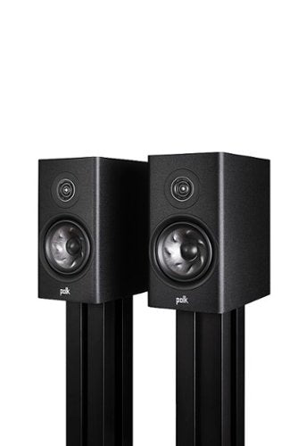 Polk Audio - Polk Reserve R200 Bookshelf Speaker, 1" Pinnacle Ring Tweeter & 6.5" Turbine Cone Woofer (Pair) - Black