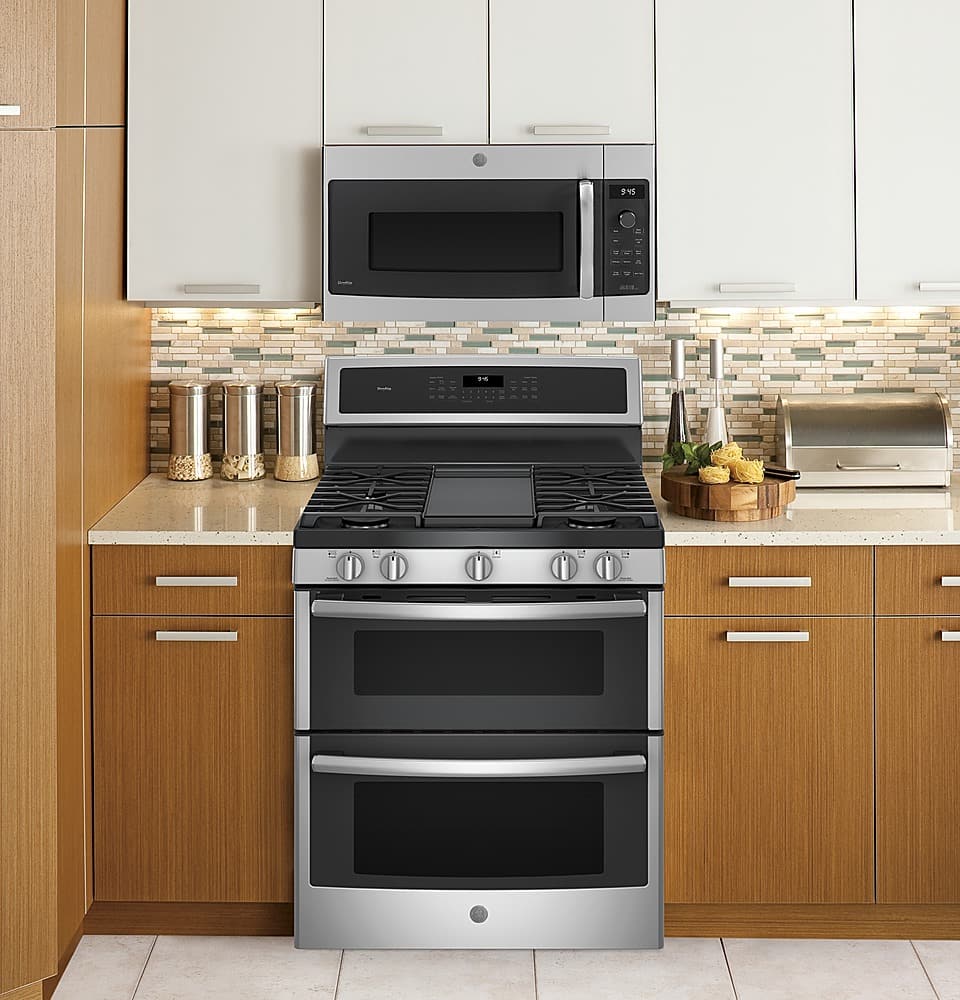 GE Profile - 1.7 Cu. Ft. Convection Over-the-Range Microwave with Advantium Technology - Stainless Steel
