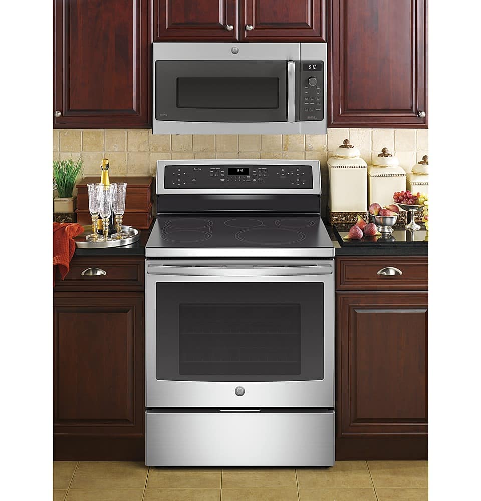 GE Profile - 1.7 Cu. Ft. Convection Over-the-Range Microwave with Advantium Technology - Stainless Steel