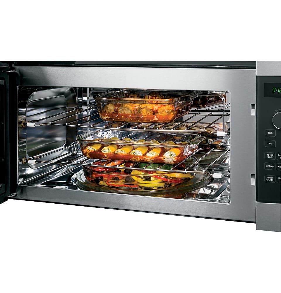 GE Profile - 1.7 Cu. Ft. Convection Over-the-Range Microwave with Advantium Technology - Stainless Steel