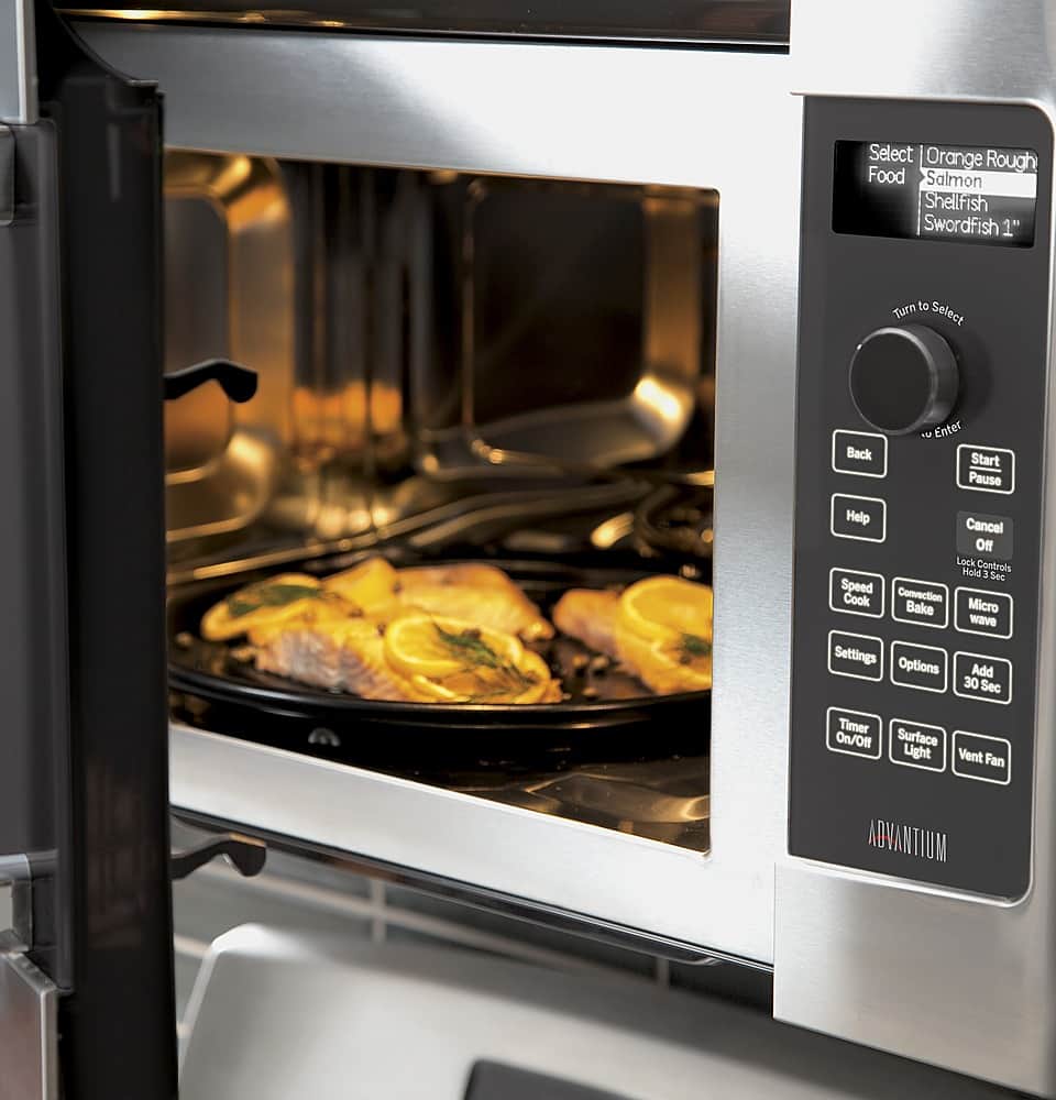 GE Profile - 1.7 Cu. Ft. Convection Over-the-Range Microwave with Advantium Technology - Stainless Steel