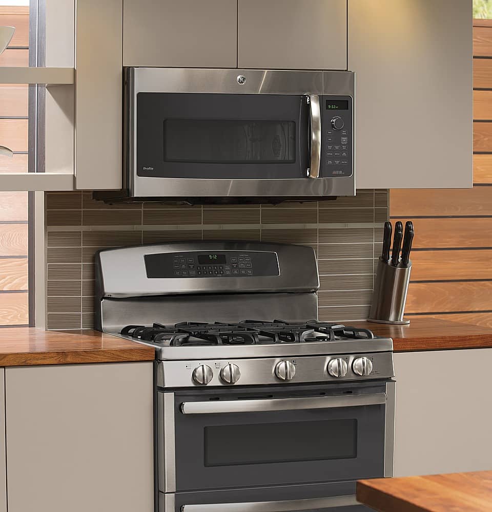 GE Profile - 1.7 Cu. Ft. Convection Over-the-Range Microwave with Advantium Technology - Stainless Steel