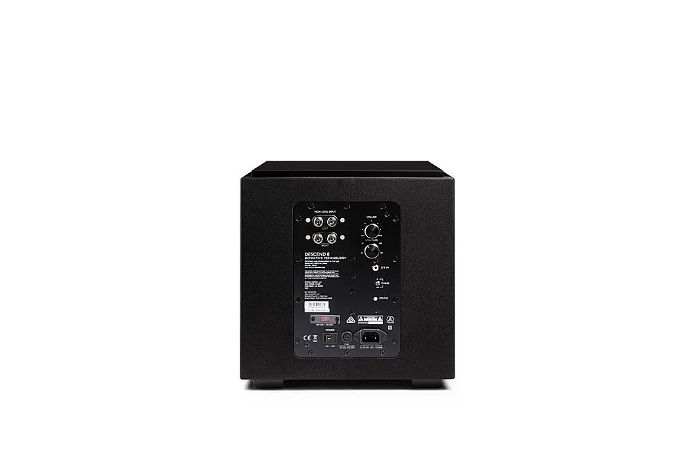 Definitive Technology - Descend DN8 8" Sub, 3XR Architecture, 500W Peak Class D Amplifier & (2) 8" Bass Radiators - Black