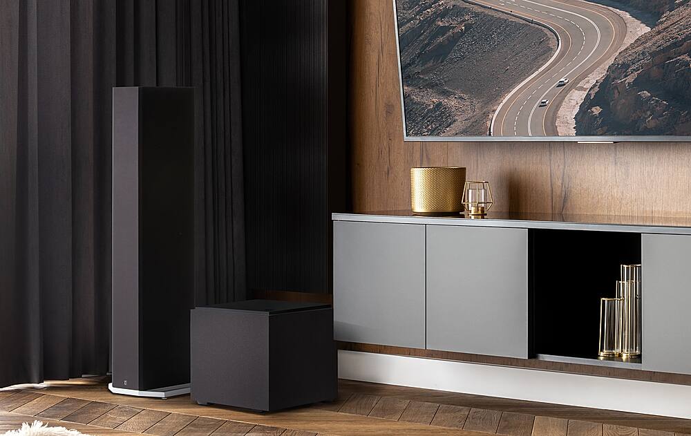 Definitive Technology - Descend DN8 8" Sub, 3XR Architecture, 500W Peak Class D Amplifier & (2) 8" Bass Radiators - Black