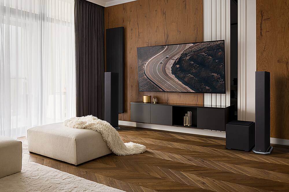 Definitive Technology - Descend DN8 8" Sub, 3XR Architecture, 500W Peak Class D Amplifier & (2) 8" Bass Radiators - Black
