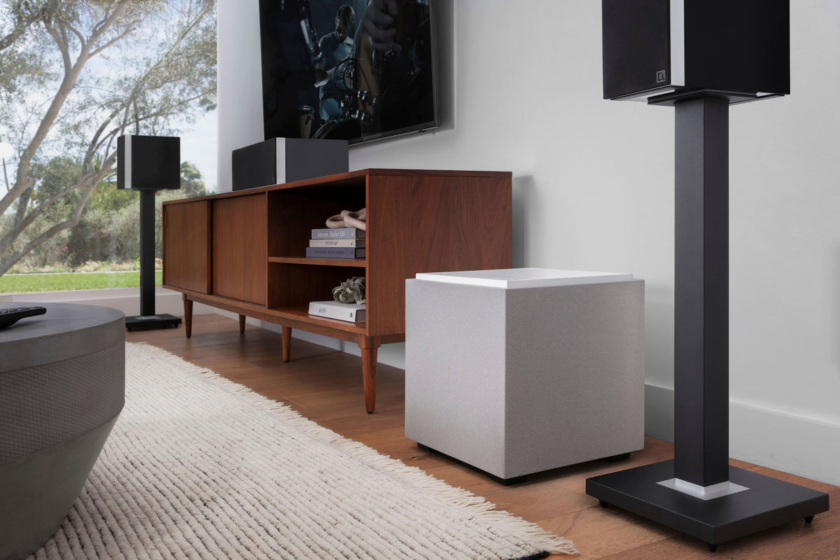 Definitive Technology - Descend DN10 10" Sub, 3XR Architecture, 500W Peak Class D Amplifier, (2) 10" Bass Radiators - White