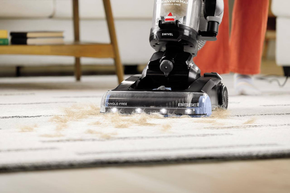 BISSELL - CleanView Max Tangle-Free Rewind Upright Vacuum - Black / Lake
