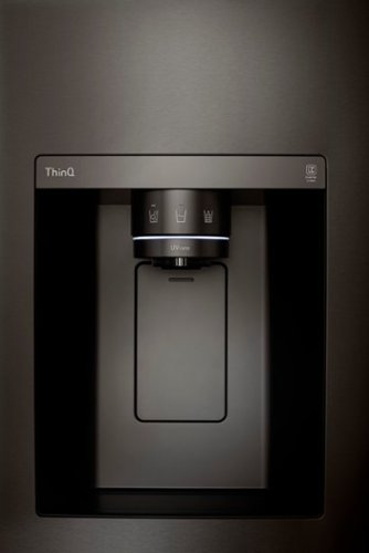 LG - 36-in Wide 27.1 Cu. Ft. Side-by-Side Smart Refrigerator with Craft Ice - Black Stainless Steel