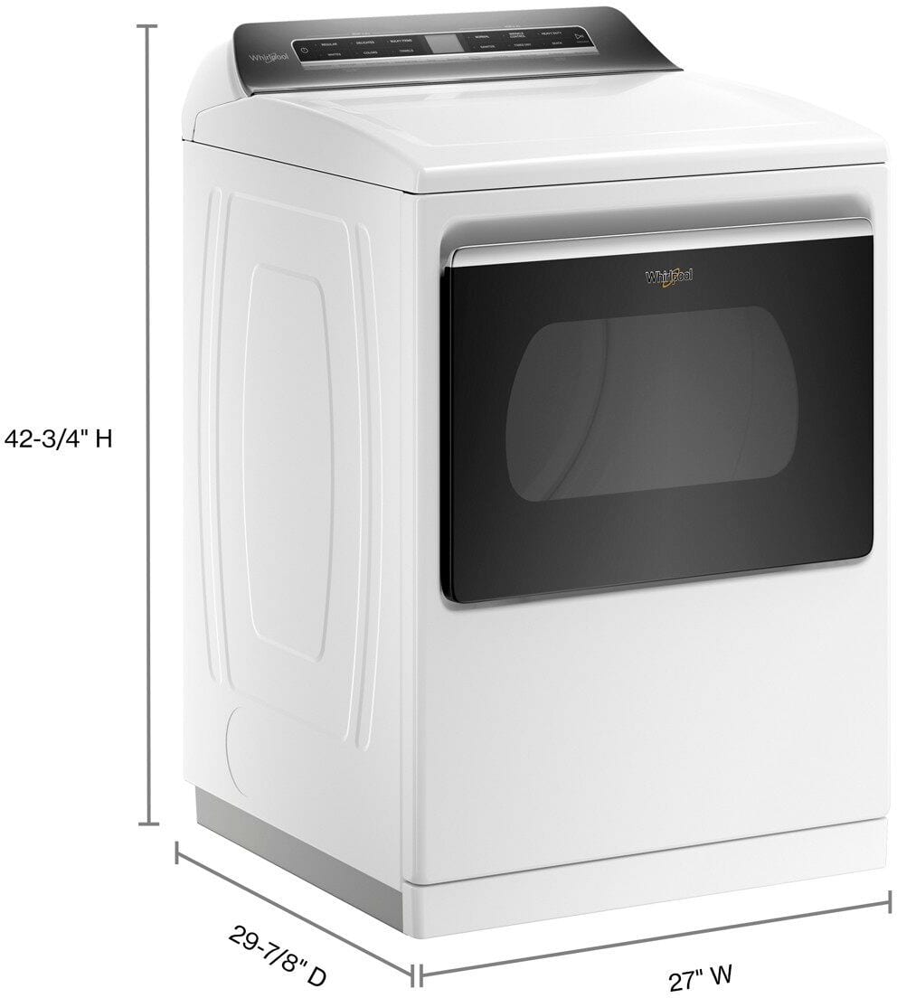 Whirlpool - 7.4 Cu. Ft. Gas Dryer with Steam and Advanced Moisture Sensing - White