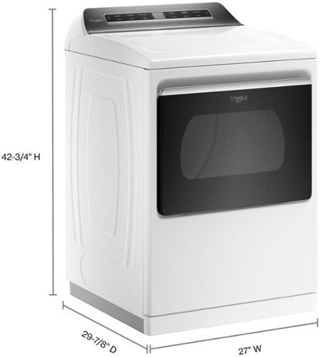 Whirlpool - 7.4 Cu. Ft. Gas Dryer with Steam and Advanced Moisture Sensing - White