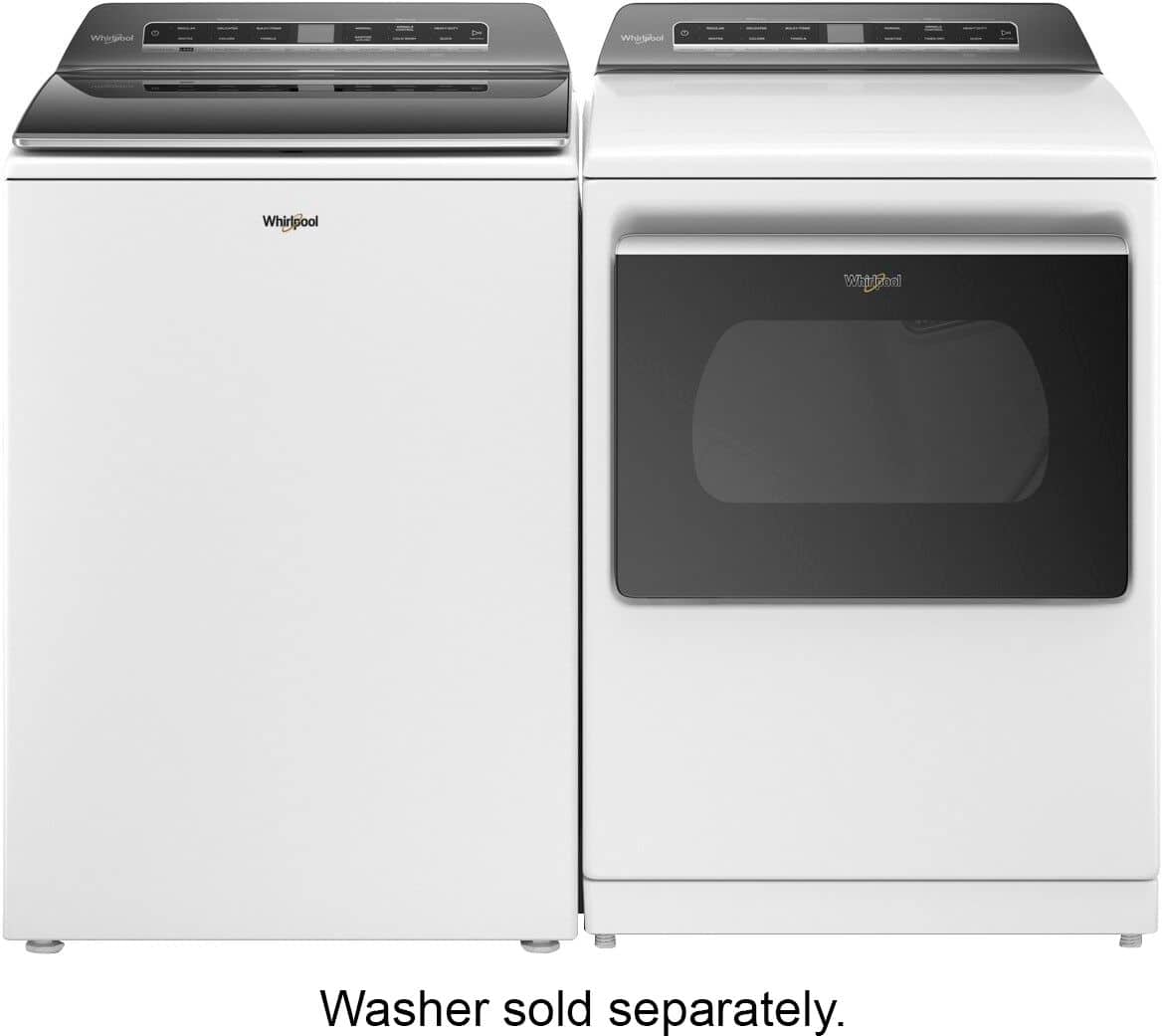 Whirlpool - 7.4 Cu. Ft. Gas Dryer with Steam and Advanced Moisture Sensing - White