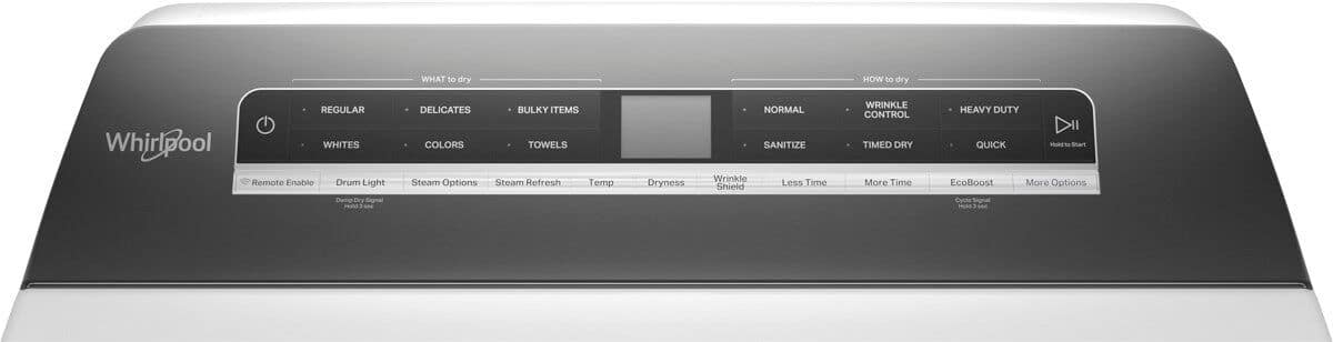Whirlpool - 7.4 Cu. Ft. Gas Dryer with Steam and Advanced Moisture Sensing - White