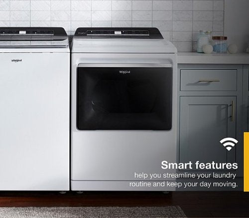 Whirlpool - 7.4 Cu. Ft. Gas Dryer with Steam and Advanced Moisture Sensing - White