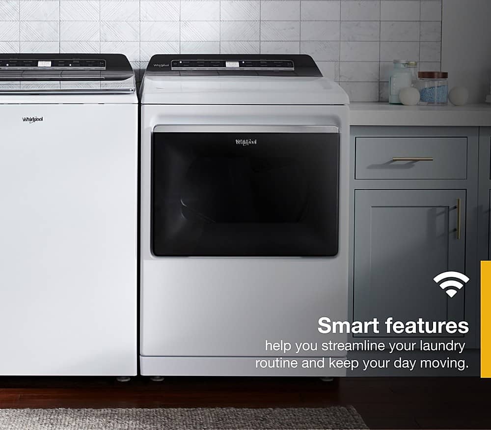 Whirlpool - 7.4 Cu. Ft. Gas Dryer with Steam and Advanced Moisture Sensing - White