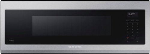 Samsung - 1.1 cu. ft. Smart SLIM Over-the-Range Microwave with 550 CFM Hood Ventilation - Stainless Steel