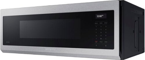 Samsung - 1.1 cu. ft. Smart SLIM Over-the-Range Microwave with 550 CFM Hood Ventilation - Stainless Steel