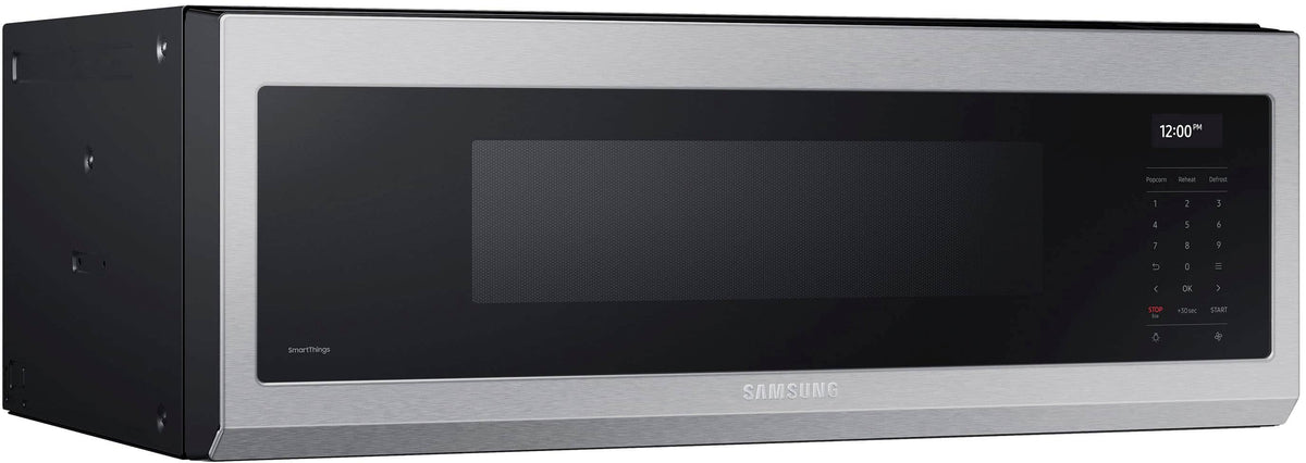 Samsung - 1.1 cu. ft. Smart SLIM Over-the-Range Microwave with 550 CFM Hood Ventilation - Stainless Steel