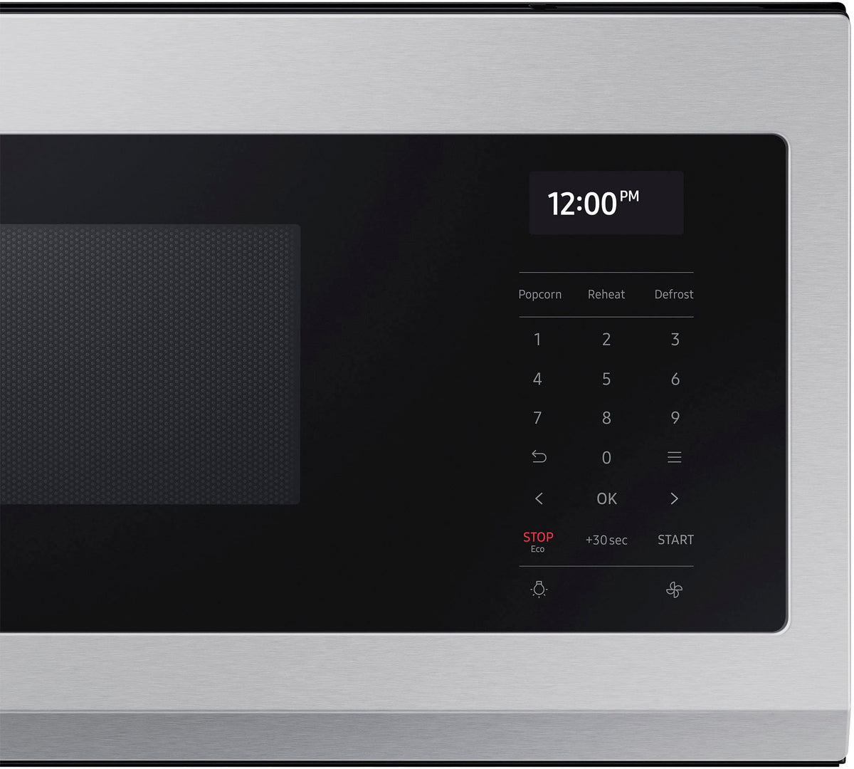 Samsung - 1.1 cu. ft. Smart SLIM Over-the-Range Microwave with 550 CFM Hood Ventilation - Stainless Steel