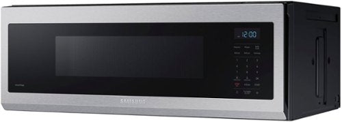 Samsung - 1.1 cu. ft. Smart SLIM Over-the-Range Microwave with 400 CFM Hood Ventilation - Stainless Steel